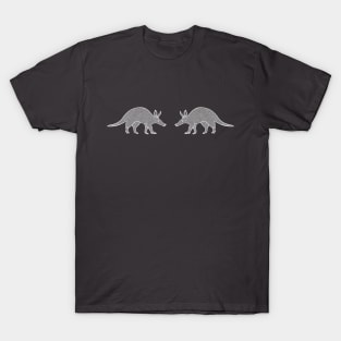 Aardvarks in Love - cute and fun animal ink art design T-Shirt